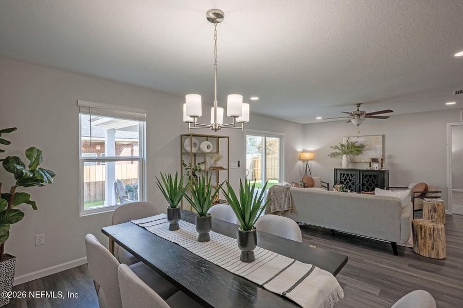 Furnished interior view inside a new home in , Jacksonville (Image 15). Furnished interior view inside a new home in , Jacksonville (Image 15).