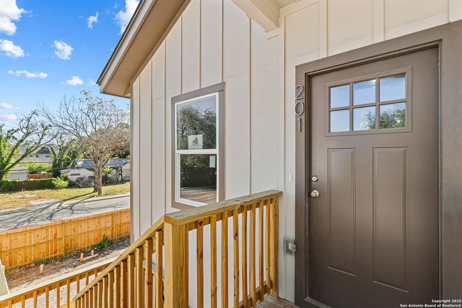 Exterior details and patio area of a home in , San Antonio (Image 25).