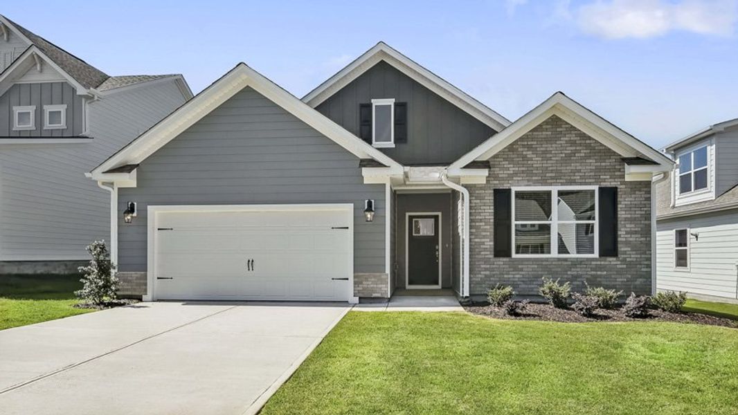 Representative exterior photo of a completed home built from the Gavin by D.R. Horton in Horton Park, Apex, NC (Image 17).