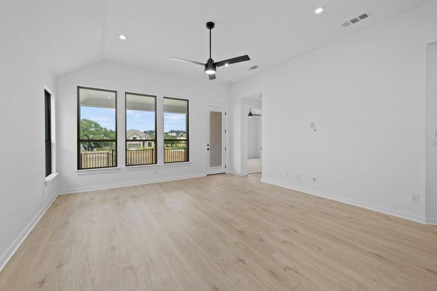 Family Room with elevated ceiling Family Room with elevated ceiling