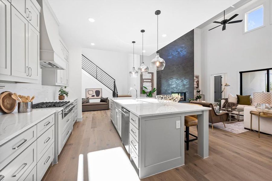 Furnished interior view inside a new home in The Highlands, Northlake (Image 10).