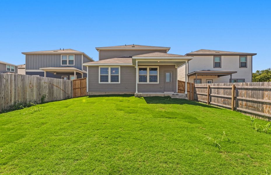 Exterior details and patio area of a home in Sonterra, Jarrell (Image 23).