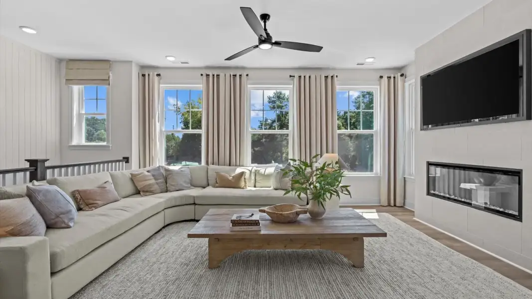 Furnished interior view inside a new home in Bayberry, Raleigh (Image 9). Furnished interior view inside a new home in Bayberry, Raleigh (Image 9).