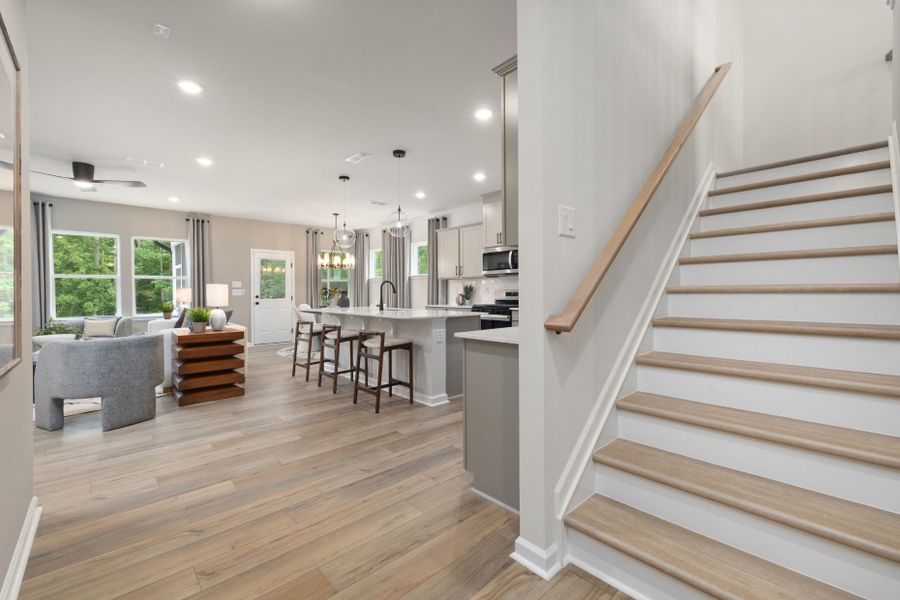 Representative furnished interior of a home built from the Kirby by Pulte Homes in Henley Village, Burlington (Image 13). Representative furnished interior of a home built from the Kirby by Pulte Homes in Henley Village, Burlington (Image 13).