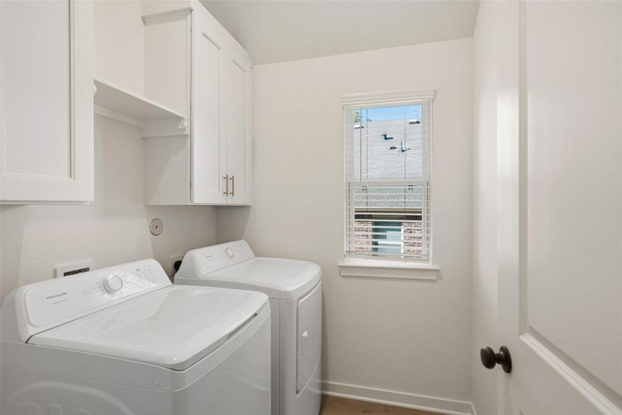 Washer and dryer included! This property truly is "move-in ready!". An additional window is always a welcome element of any laundry room!
