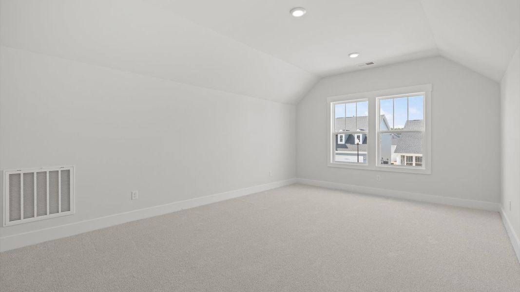 First-rate carpeted bonus room providing flexible living space for every lifestyle