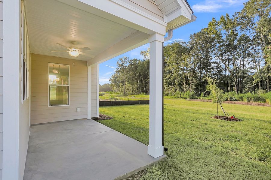 Exterior details and patio area of a home in Pineland Preserve, Summerville (Image 3).