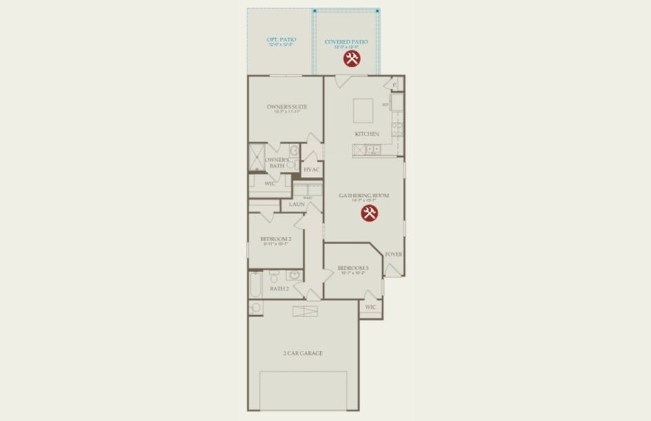 2D floor plan layout of this home in Grand Arbor, Blythewood, SC (Image 5).