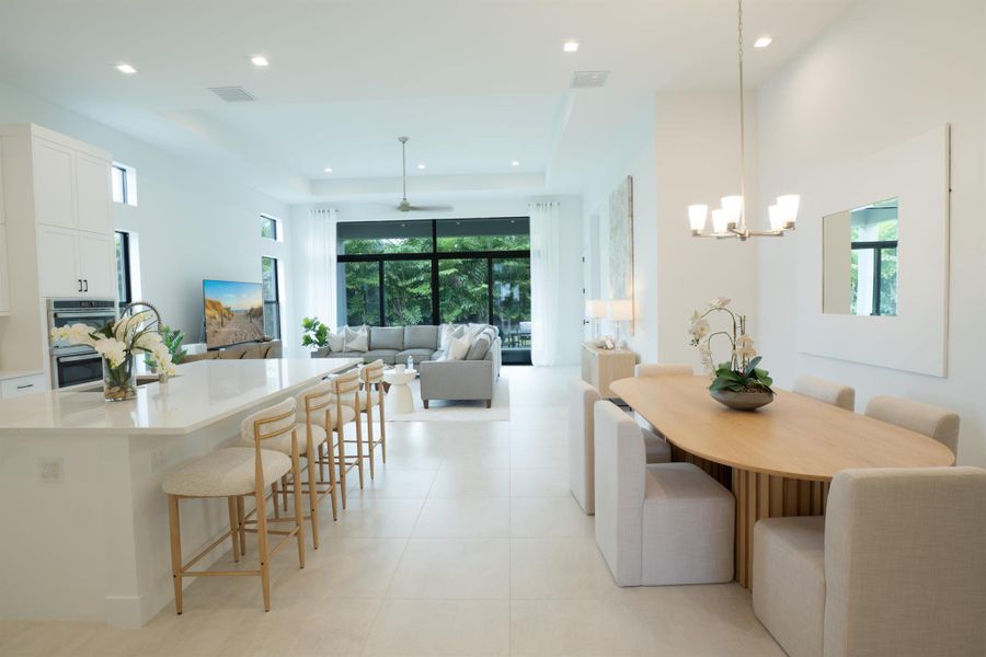 Furnished interior view inside a new home in Lotus Edge, Boca Raton (Image 15). Furnished interior view inside a new home in Lotus Edge, Boca Raton (Image 15).