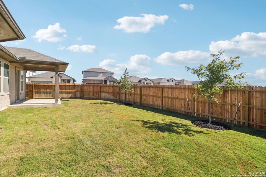 Exterior details and patio area of a home in Legendary Trails - Classic Series, Cibolo (Image 4).