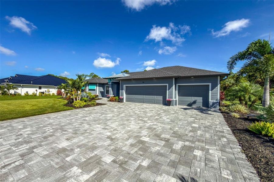 Front exterior of a new home in , Rotonda West, FL, highlighting curb appeal (Image 25).