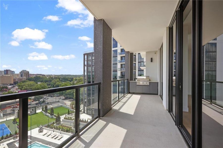 Exterior details and patio area of a home in , Atlanta (Image 1).