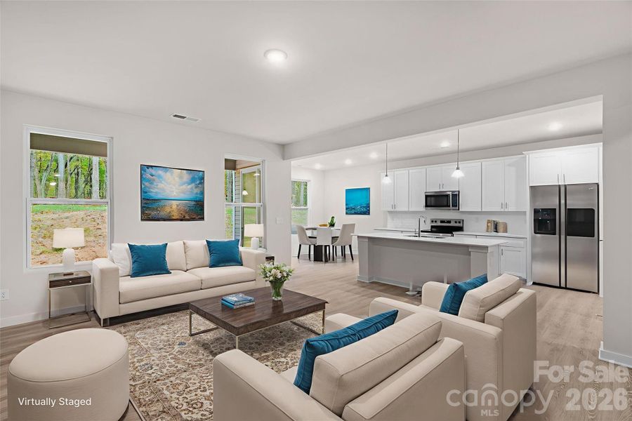 Furnished interior view inside a new home in , Monroe (Image 12).