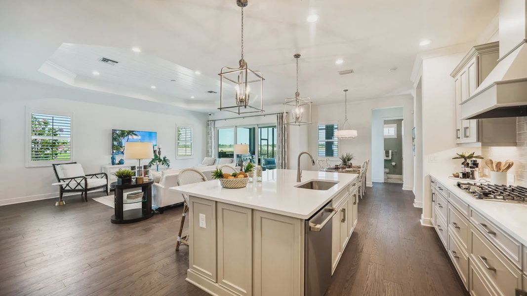 Representative furnished interior of a home built from the Bright Meadow 2 by Neal Communities in SkySail, Naples (Image 30).