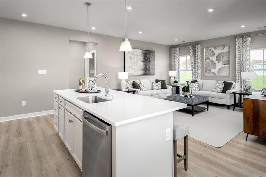 Representative furnished interior of a home built from the Bramante 2-Story by Ryan Homes in Lakes at Riverbend Single Family Homes, Navassa (Image 3).