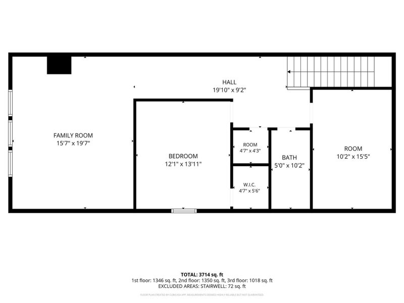 1724 Ridgewood Street third-floor plan