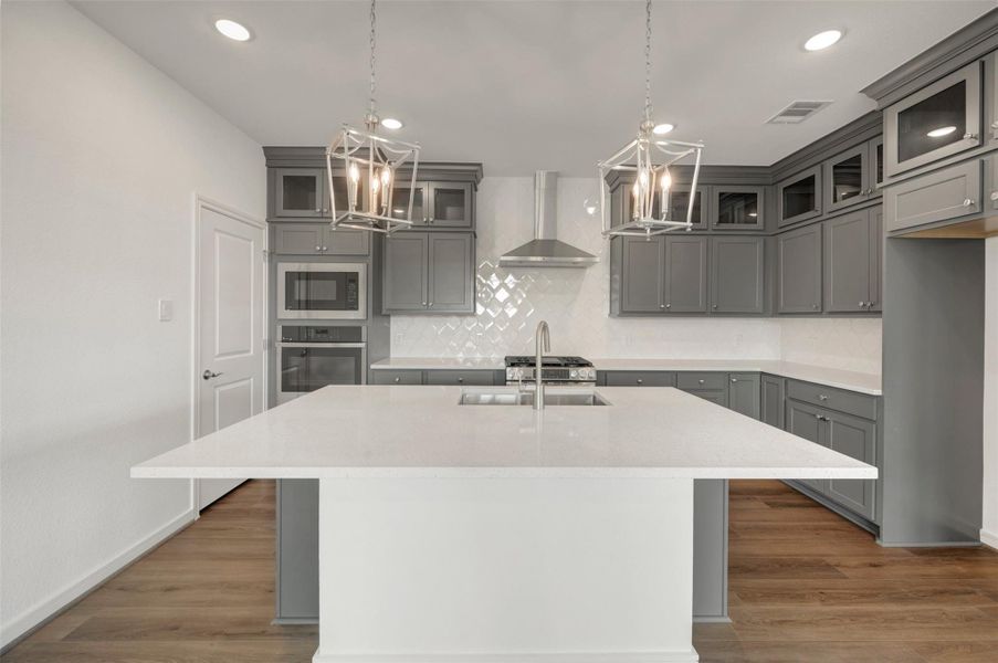 Gourmet island kitchen