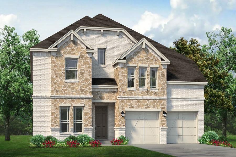 Representative exterior photo of a completed home built from the Monte Carlo by Sandlin Homes in Lakesong, Midlothian, TX (Image 18).