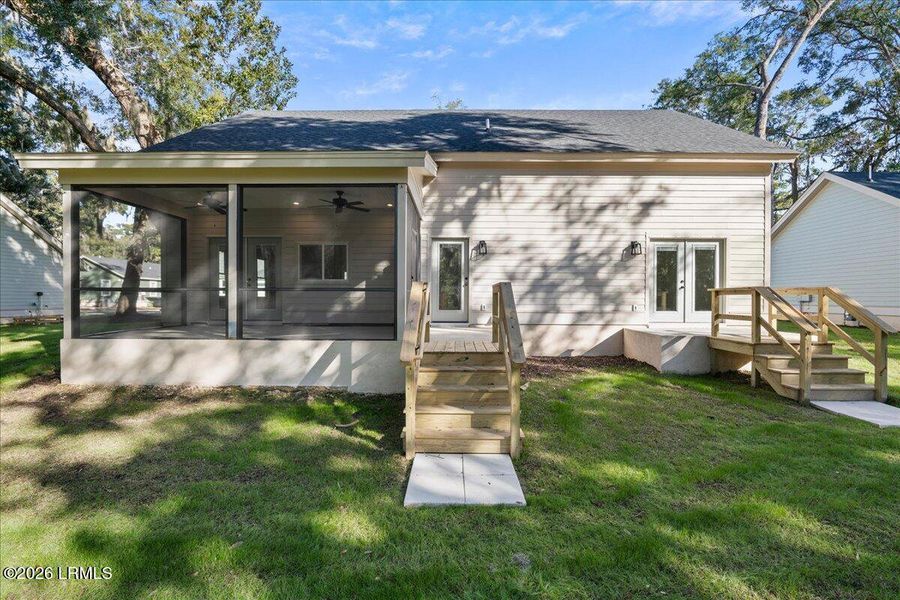 Exterior details and patio area of a home in , Beaufort (Image 33).