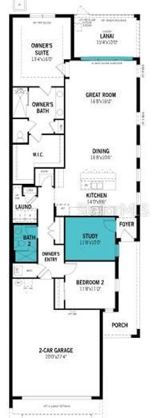 2D floor plan layout of this home in Wellen Park, Venice, FL (Image 2). 2D floor plan layout of this home in Wellen Park, Venice, FL (Image 2).