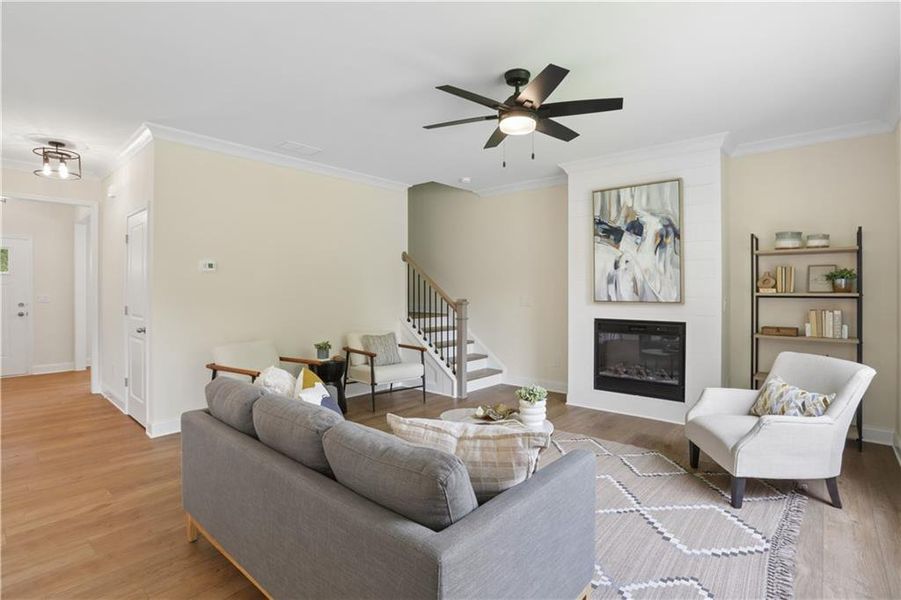 Furnished interior view inside a new home in , Flowery Branch (Image 17).