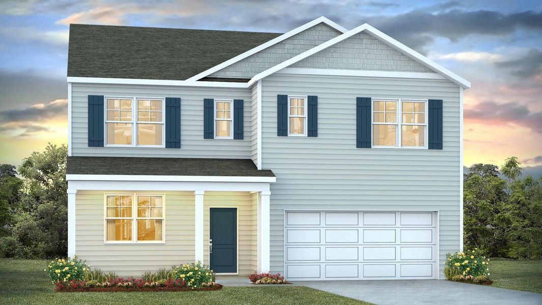 Representative exterior photo of a completed home built from the HAYDEN by D.R. Horton in Gates Village, Lugoff, SC (Image 4).