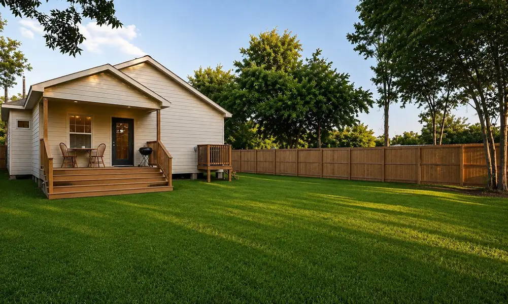 Exterior details and patio area of a home in , Houston (Image 20).