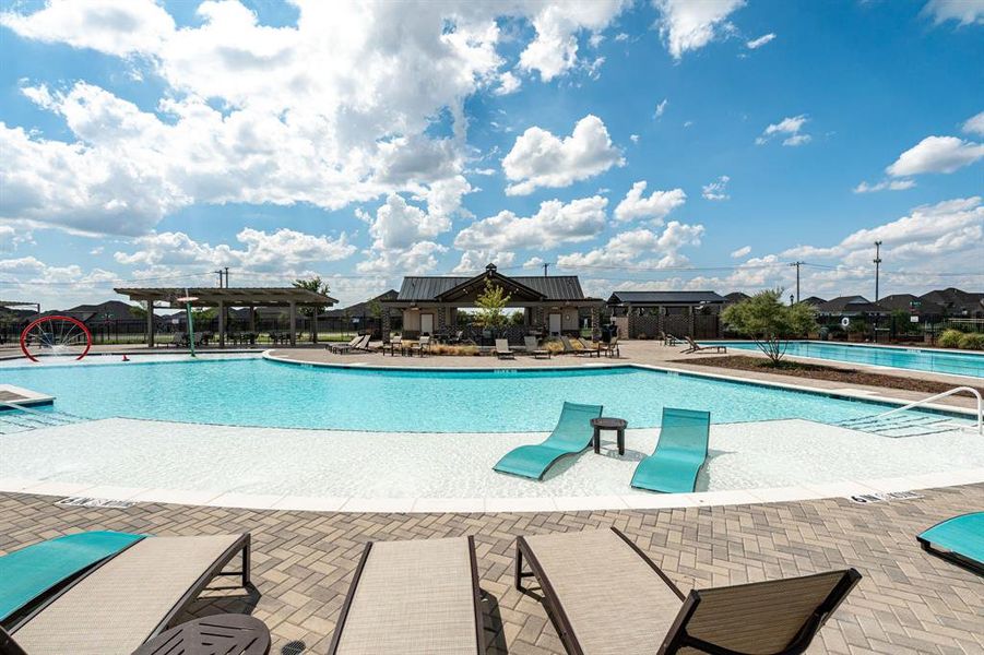 View of pool with a patio area