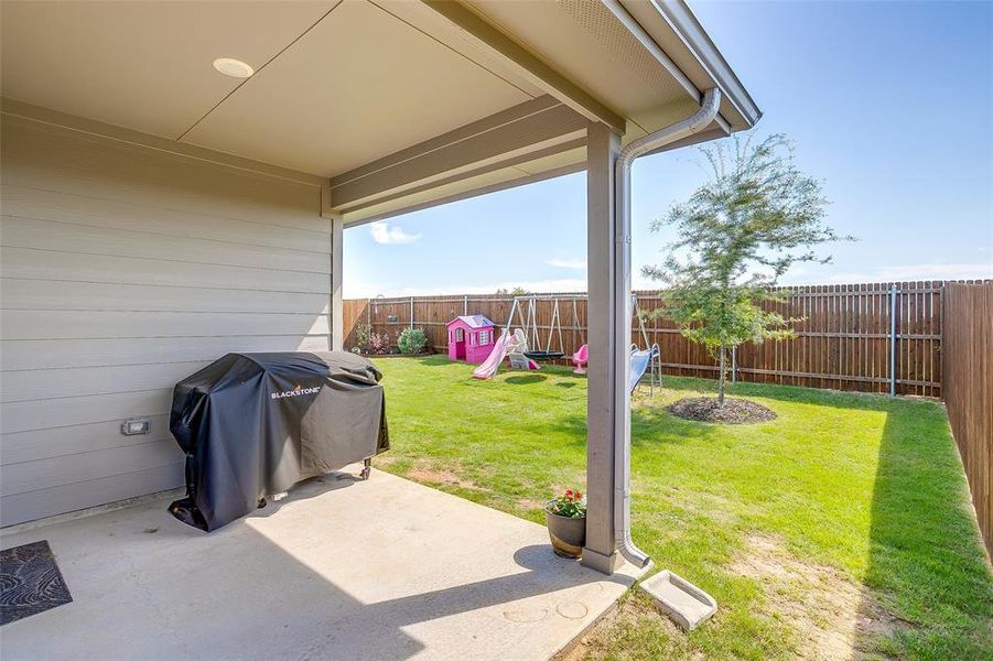 Exterior details and patio area of a home in Chisholm Hills, Cleburne (Image 24). Exterior details and patio area of a home in Chisholm Hills, Cleburne (Image 24).