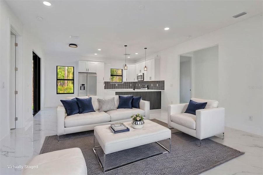 Furnished interior view inside a new home in , Port Charlotte (Image 17). Furnished interior view inside a new home in , Port Charlotte (Image 17).