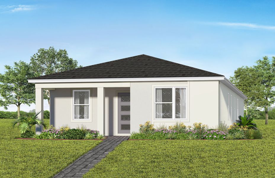 Representative exterior photo of a completed home built from the Dylan by Pulte Homes in Lakehaven Estates, Clermont, FL (Image 7). Representative exterior photo of a completed home built from the Dylan by Pulte Homes in Lakehaven Estates, Clermont, FL (Image 7).