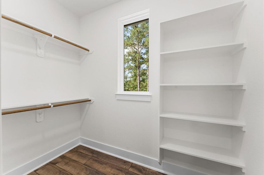 Walk in closet in the upstairs flex room. Walk in closet in the upstairs flex room.