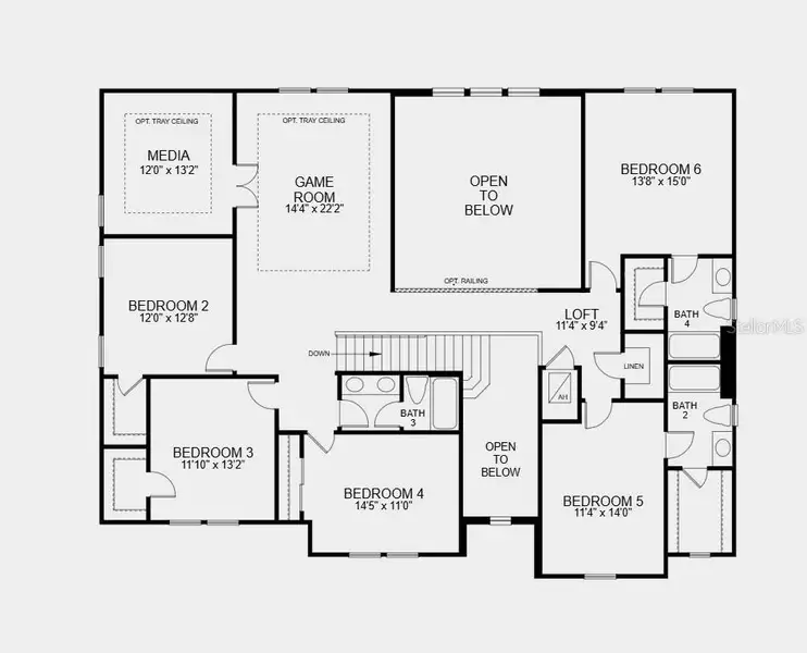 2D floor plan layout of this home in Victoria Lakes, Odessa, FL (Image 4).