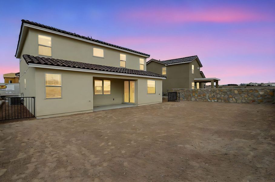 Exterior details and patio area of a home in Emerald Estates, Horizon City (Image 27). Exterior details and patio area of a home in Emerald Estates, Horizon City (Image 27).