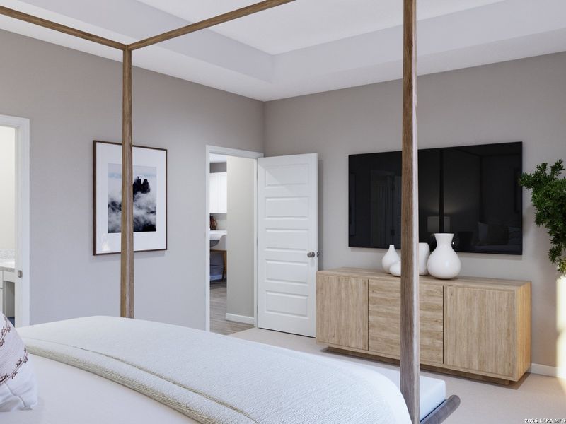 Furnished interior view inside a new home in Cinco Lakes, San Antonio (Image 15).