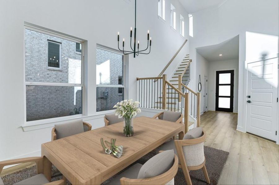 Dining Area (Staged)  [Photo shown is from a completed home with the same floorplan and similardesign selections.]