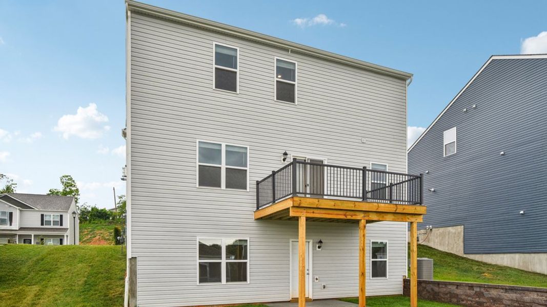 Front exterior of a new home in Archer's Pointe, Johnson City, TN, highlighting curb appeal (Image 2).