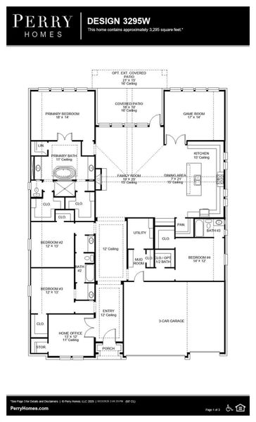 2D floor plan layout of this home in Jordan Ranch 65', Fulshear, TX (Image 3). 2D floor plan layout of this home in Jordan Ranch 65', Fulshear, TX (Image 3).