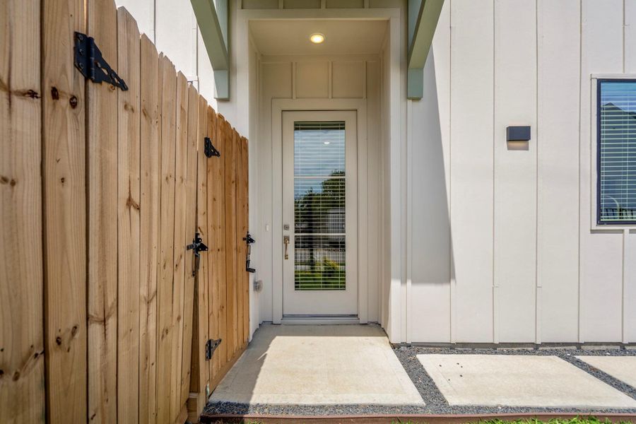 Exterior details and patio area of a home in , Houston (Image 3). Exterior details and patio area of a home in , Houston (Image 3).