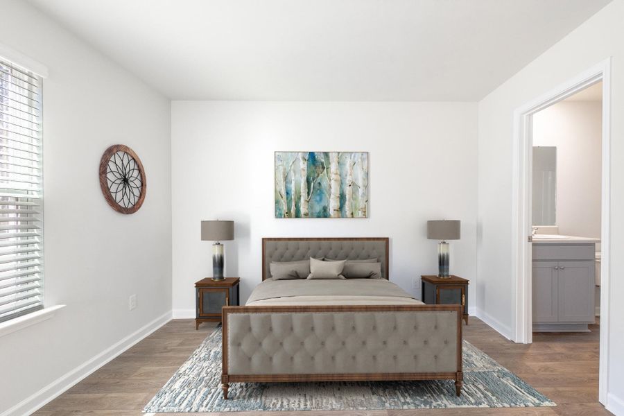 Furnished interior view inside a new home in Center Pointe, Santee (Image 8). Furnished interior view inside a new home in Center Pointe, Santee (Image 8).