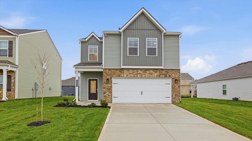 Front exterior of a new home in Best Farms, Maryville, TN, highlighting curb appeal (Image 1). Front exterior of a new home in Best Farms, Maryville, TN, highlighting curb appeal (Image 1).