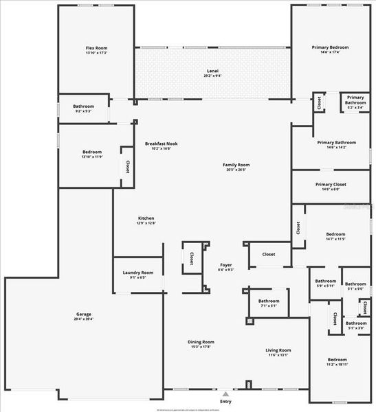 2D floor plan layout of this home in Windchase at Halifax Plantation, Ormond Beach, FL (Image 3). 2D floor plan layout of this home in Windchase at Halifax Plantation, Ormond Beach, FL (Image 3).