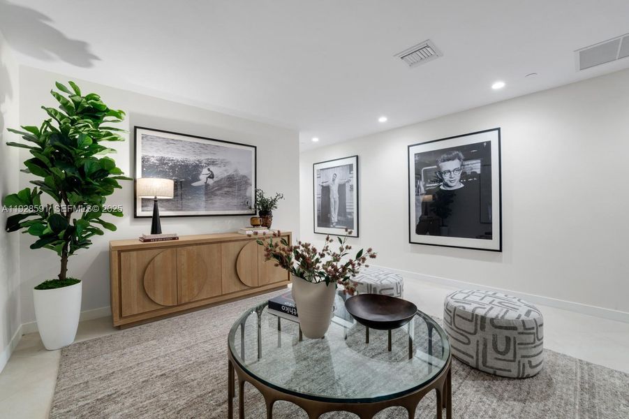 Furnished interior view inside a new home in , Bay Harbor Islands (Image 10). Furnished interior view inside a new home in , Bay Harbor Islands (Image 10).