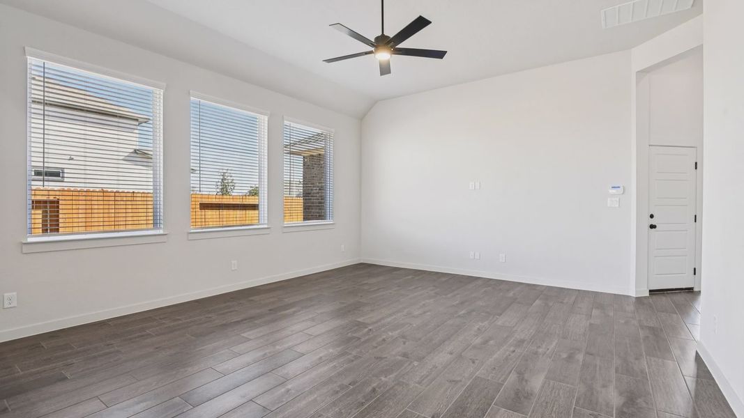 Representative unfurnished interior of a home built from the Marshall by Chesmar Homes in Stream Waters, Seguin (Image 15). Representative unfurnished interior of a home built from the Marshall by Chesmar Homes in Stream Waters, Seguin (Image 15).