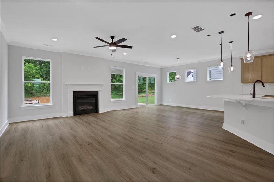 Spacious, unfurnished interior of a new home in Villas at Dawsonville, Dawsonville (Image 38). Spacious, unfurnished interior of a new home in Villas at Dawsonville, Dawsonville (Image 38).