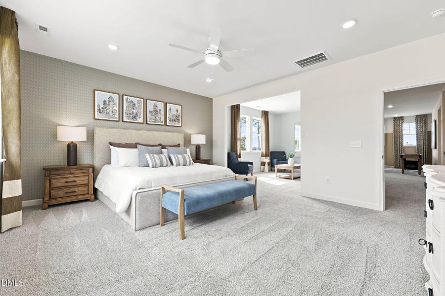Furnished interior view inside a new home in Addison West, Holly Springs (Image 15). Furnished interior view inside a new home in Addison West, Holly Springs (Image 15).