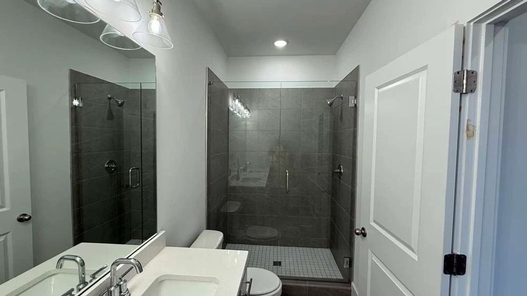 Primary Bathroom Walk-In Shower Construction Progress