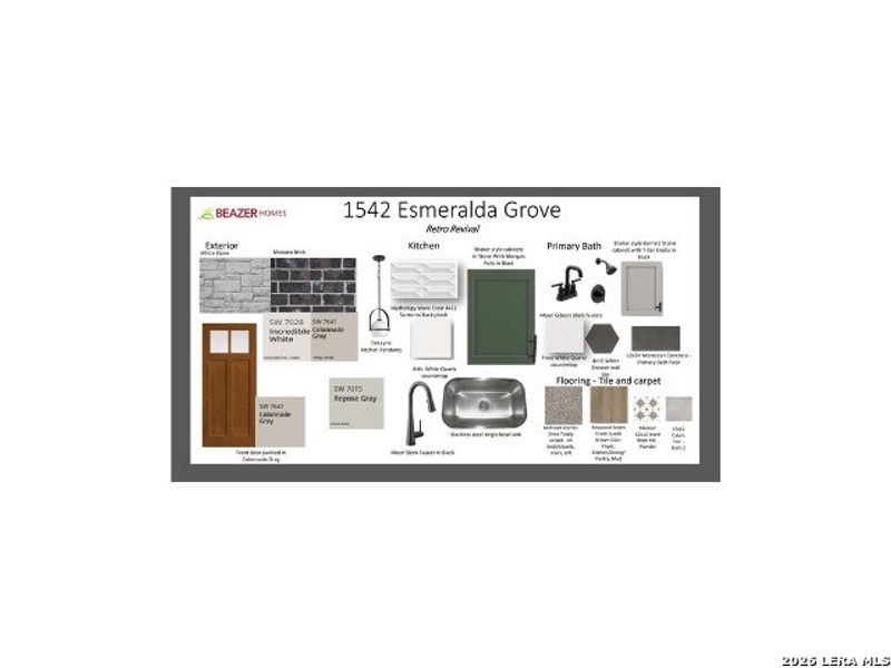Sample of building materials used in homes in Veranda, San Antonio (Image 4).