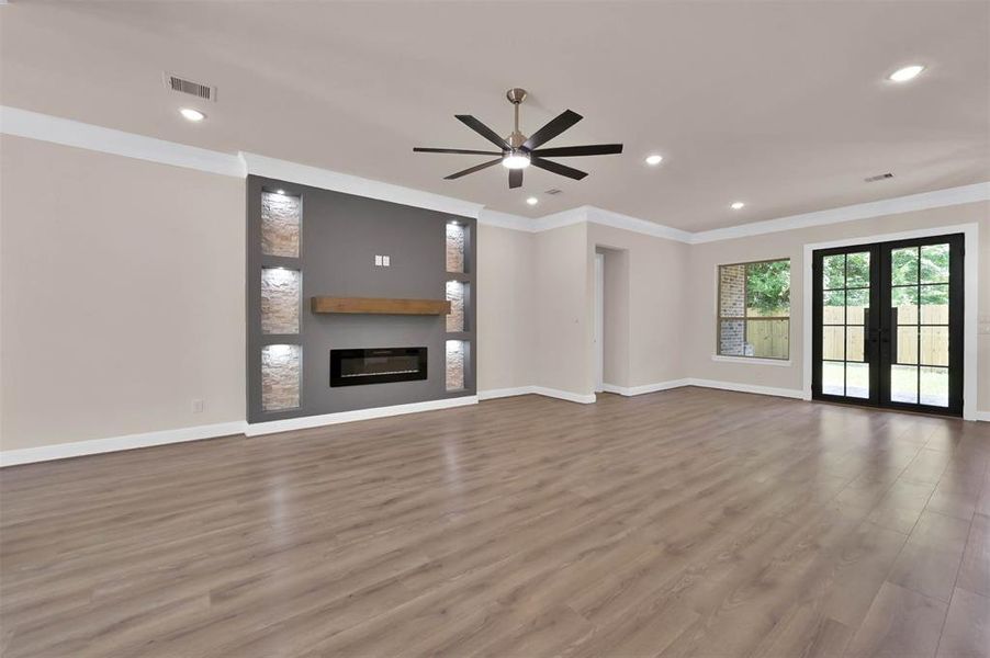 Similar Fireplace in Living Area of a Home Built by TX Best Home Builders