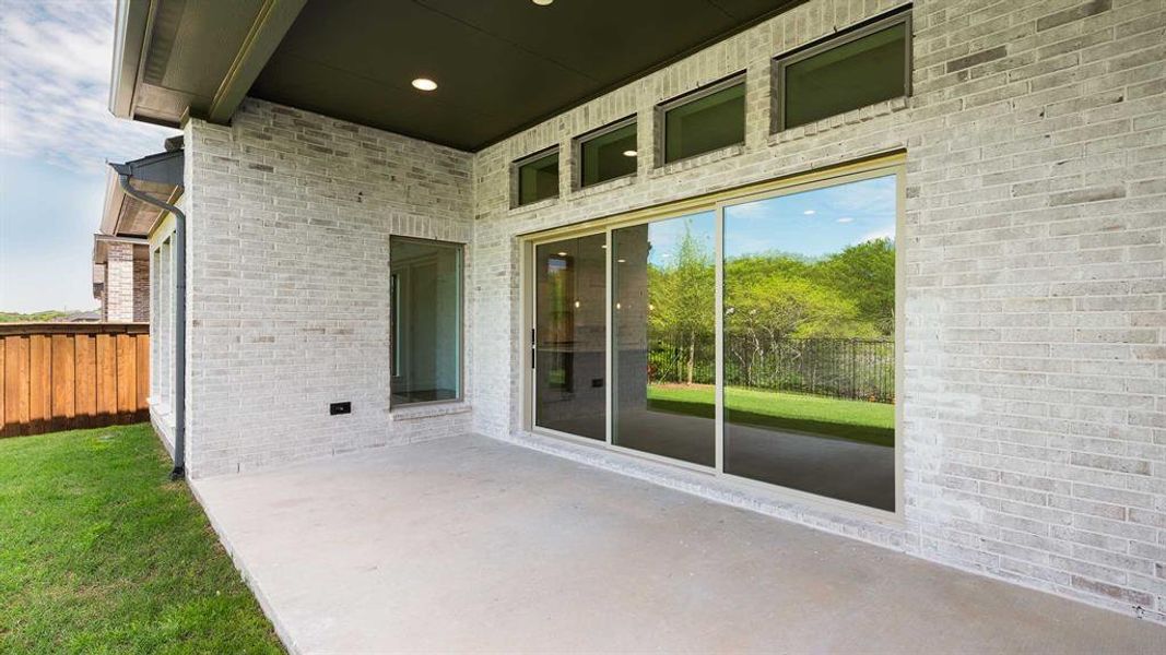 Exterior details and patio area of a home in Hillstead, Lavon (Image 3). Exterior details and patio area of a home in Hillstead, Lavon (Image 3).